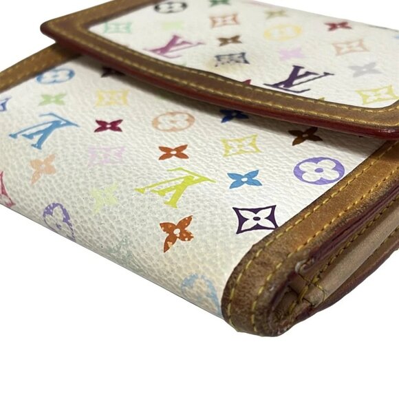 LOUIS VUITTON PorteMonnaie Viekart Credit M92983 Blanc Monogram Multicolore - Picture 3 of 6